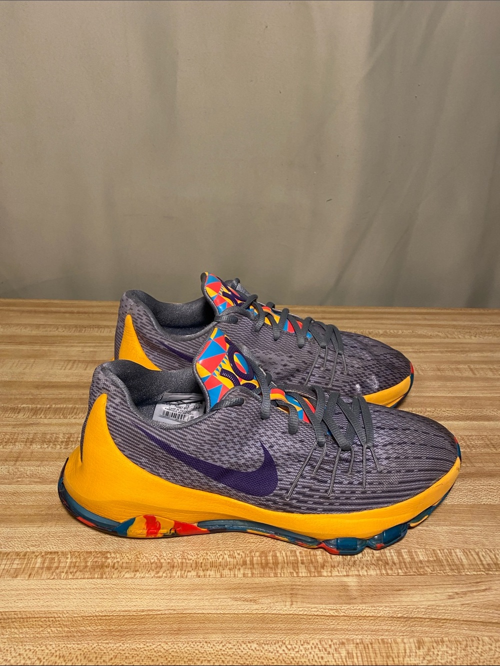 Nike Kevin Durant KD 8 Prince George Basketball Shoes Grey size 6.5